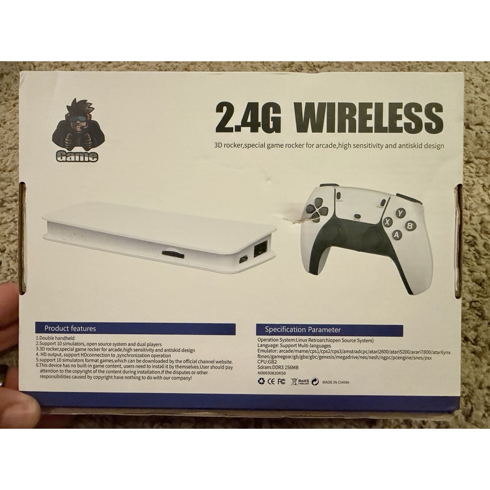 Retro Game Console, Dual 2.4GHz Wireless Controllers - Picture 2 of 5